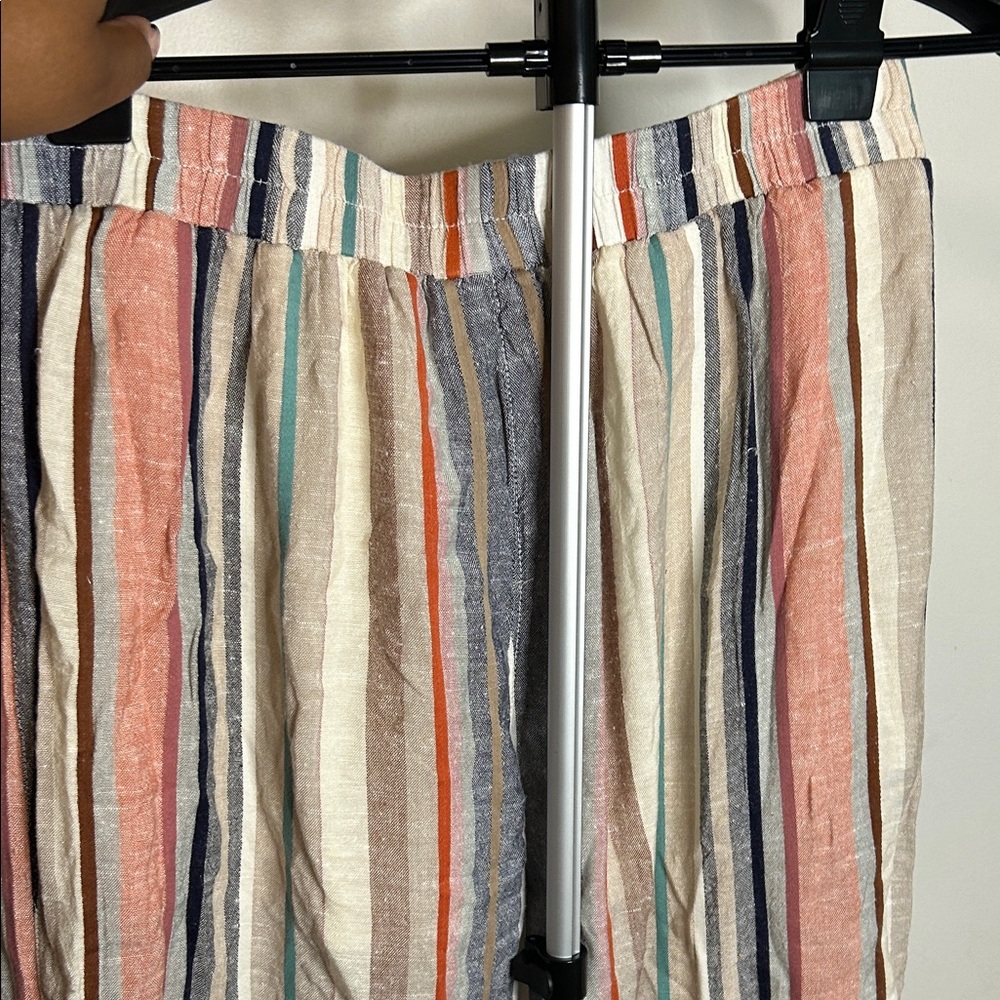 Striped Multicolor Women's Flare Pants - Picture 7 of 11